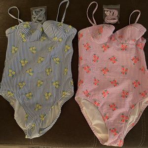 JCrew Seersucker Floral One Piece Swimsuit